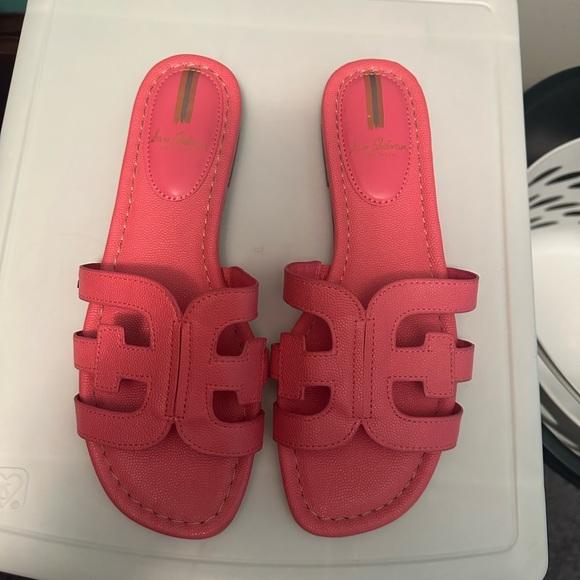 Women's Coral/Pink Slide Sandals 8 - Picture 9 of 9